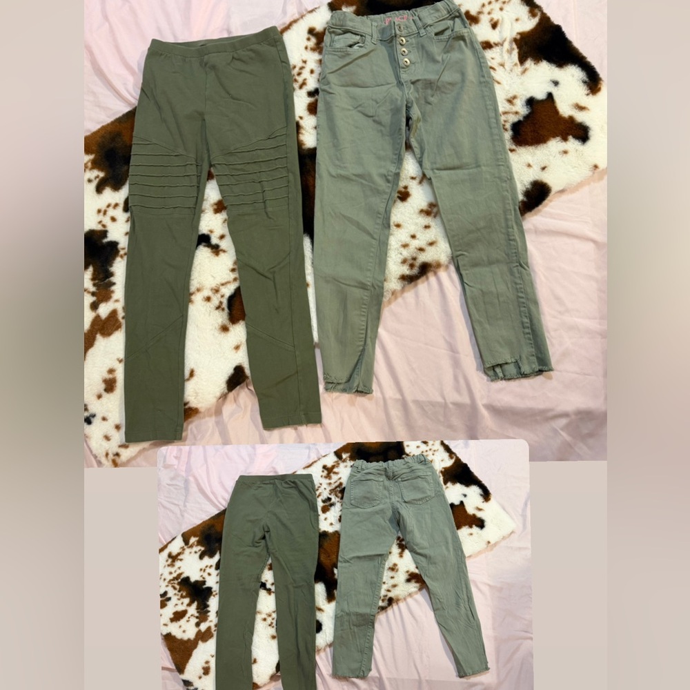 Green and Gray Pants Set